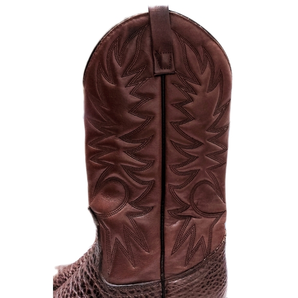 Palomino 2 Tone Brown Leather Mens 6.5D Western Boots EUC - Picture 3 of 12